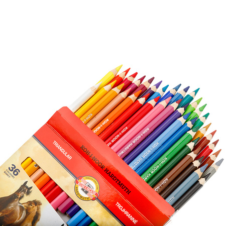 Koh-I-Noor Kredki Triocolor 3145 36 Kolorów 9 Mm