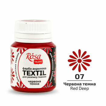 Rosa Talent Farba Do Tkanin Red Deep 7 20 Ml