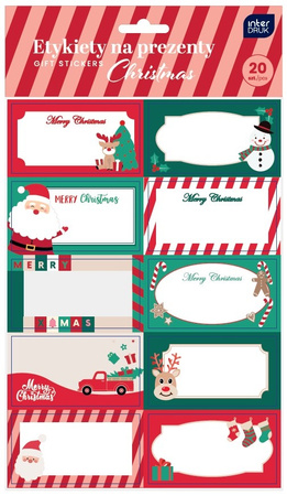 Interdruk Etykiety Na Prezenty 20 Szt. Christmas Mix
