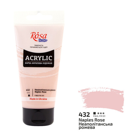 Rosa Studio Farba Akrylowa Naples Rose 432 75 Ml