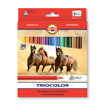 Koh-I-Noor Kredki Triocolor 3145 36 Kolorów 9 Mm