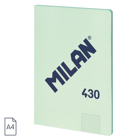 Milan Notes Klejony A4 48k. Kratka Zielony