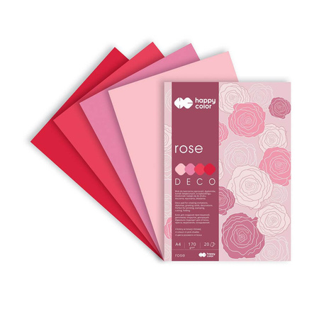Happy Color Blok Deco Rose A4 20 Ark. 170 G.