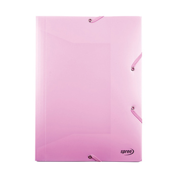 Spree Teczka z Gumką A4 PP Różowa Pastelowa