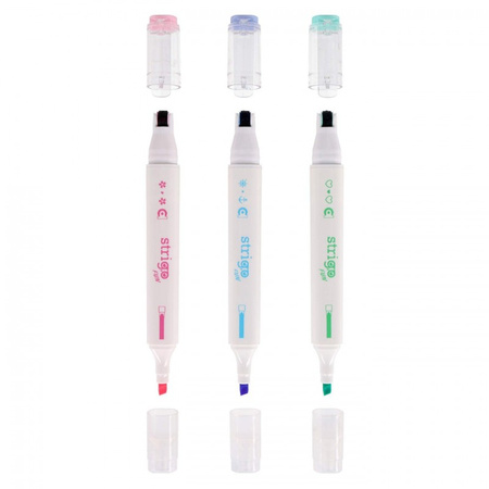 Strigo Kapibara Zakreślacze I Stempelki Na Rolce 3 Szt.