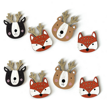 Dp Craft Drewniane Liski Misie 8 Szt.