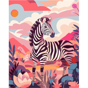 Malowanie Po Numerach Podobrazie 40x50 Cm Niki4 Zebra