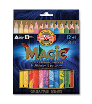 Koh-i-noor Kredki Magic Trio 3408/13 12+1 Kolorów
