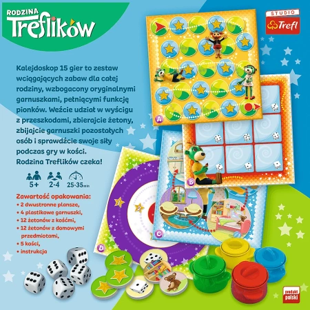 Trefl Gra Rodzina Treflików 15 Gier Kalejdoskop