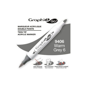 Graph'it Go! Marker Akrylowy Dwustronny Warm Grey 6 9406