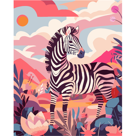 Malowanie Po Numerach Podobrazie 40x50 Cm Niki4 Zebra