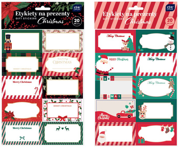 Interdruk Etykiety Na Prezenty 20 Szt. Christmas Mix
