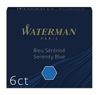 Waterman Naboje Atramentowe Niebieskie Krótkie 6 Szt.
