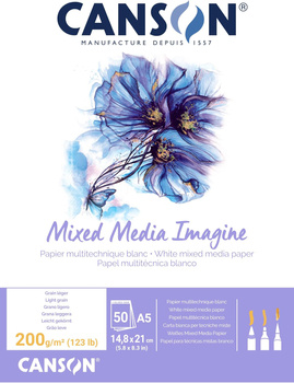 Canson Blok Imagine Mix Media A5 200g 50a