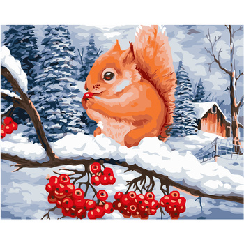 Malowanie Po Numerach Podobrazie 40x50 Cm Niki4 Wiewiórka