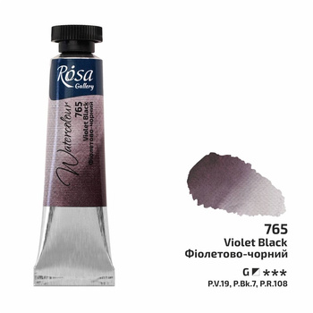 Rosa Gallery Farba  Akwarelowa  Violet Black 765 10 Ml Tuba