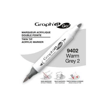 Graph'it Go! Marker Akrylowy Dwustronny Warm Grey 2 9402