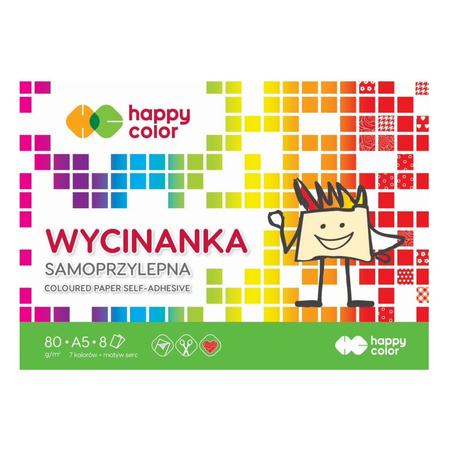 Happy Color Blok Wycinanka Samoprzylepna A5 8 Ark. 80 G.