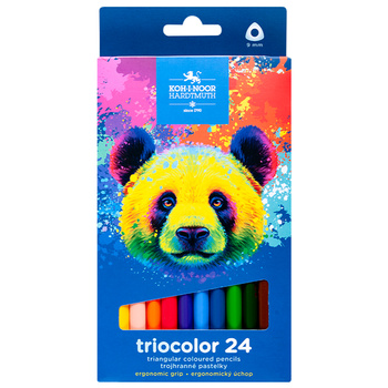 Koh-i-noor Kredki Triocolor 3144 24 Kolory 9 Mm Niedźwiedź - Seria Niebieska