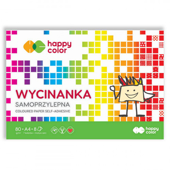 Happy Color Blok Wycinanka Samoprzylepna A4 8 Ark. 80 G.