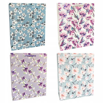 Incood Torba Prezentowa 18x23cm Kwiaty Pastelowe