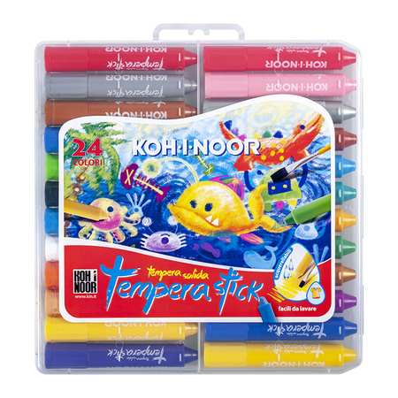 Koh-i-noor Tempera Stick Dh3953 Kredki Woskowe Wykręcane 24 Kol.