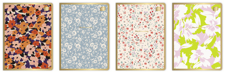 INTERDRUK ZESZYT A5 60K. KRATKA 70G METALLIC FLORAL