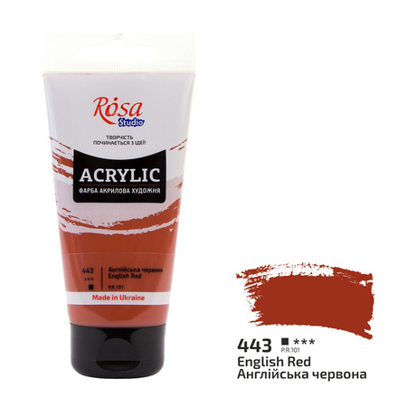 Rosa Studio Farba Akrylowa English Red 443 75 Ml