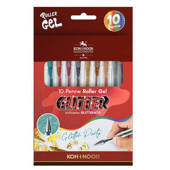 Koh-i-noor Długopisy Żelowe Kpl. 10 Szt. Brokat Nagp-10s