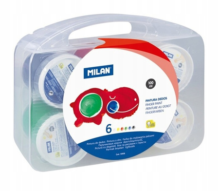 Milan Farby Do Malowania Palcami 6 Kol. Po 100 Ml