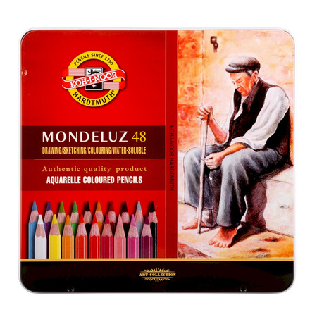 Koh-i-noor Kredki Mondeluz 3726 48 Kolorów Opakowanie Metalowe
