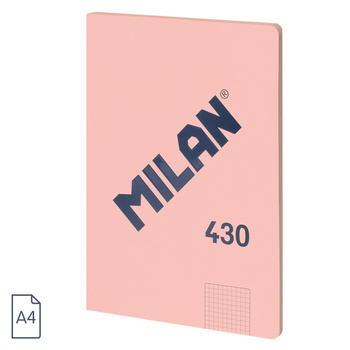 Milan Notes Klejony A4 48k. Kratka Różowy