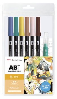 Tombow Zestaw Pisaków Abt 6 Kol. Manga Bird