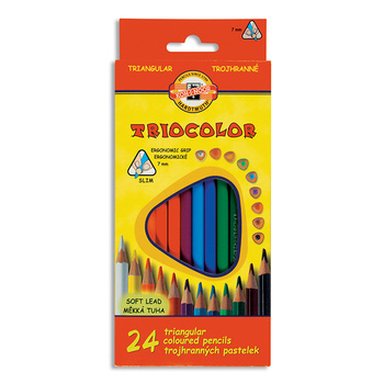 Koh-I-Noor Kredki Triocolor 3134 24 Kolory 7 Mm
