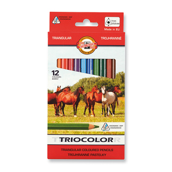 Koh-I-Noor Kredki Triocolor 3142 12 Kolorów 9 mm