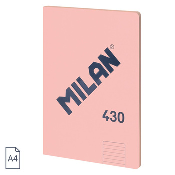 Milan Notes Klejony A4 48k. Linia Różowy
