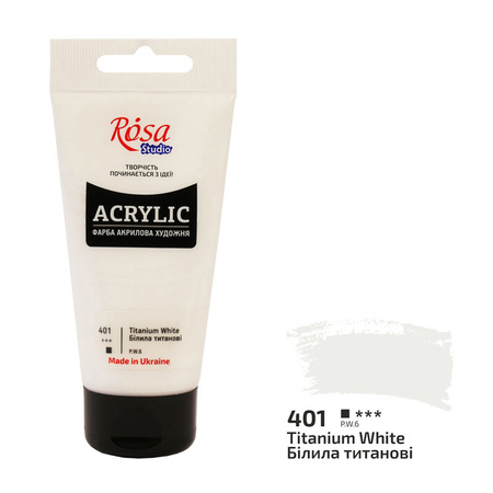 Rosa Studio Farba Akrylowa Titanium White 401 75 Ml