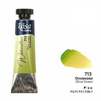 Rosa Gallery Farba  Akwarelowa  Olive Green 713 10 Ml Tuba