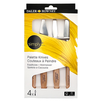Daler Rowney Zestaw Metalowych Szpachelek 4 Sztuki