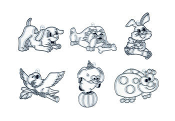 Koh-I-Noor Szablon Mały 9820/6/4 Mix Wzorów