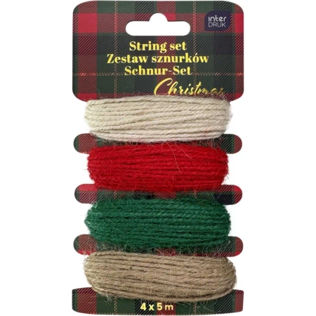 Interdruk Zestaw Sznurków Jutowych 4x5 M Christmas