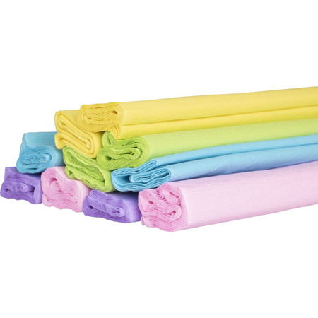 Happy Color Bibuła Marszczona 25x200cm 10szt. Mix Pastel