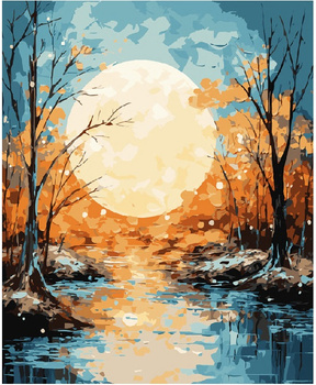 Malowanie Po Numerach Podobrazie 40x50 Cm Niki4 Księżyc