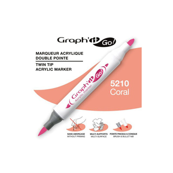 Graph'it Go! Marker Akrylowy Dwustronny Coral 5210