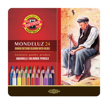 Koh-i-noor Kredki Mondeluz 3724 24 Kolory Opakowanie Metalowe