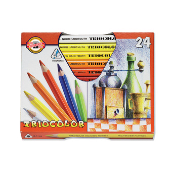 Koh-I-Noor Kredki Triocolor 3154 24 Kol. Trójkątne Grube