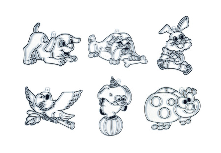 Koh-I-Noor Szablon Mały 9820/6/4 Mix Wzorów