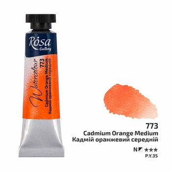 Rosa Gallery Farba  Akwarelowa  Cadmium Orange Medium 773 10 Ml Tuba