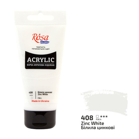 Rosa Studio Farba Akrylowa Zinc White 408 75 Ml