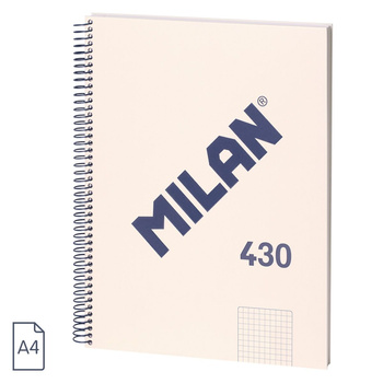 Milan Kołonotes A4 80k. Kratka Beżowy